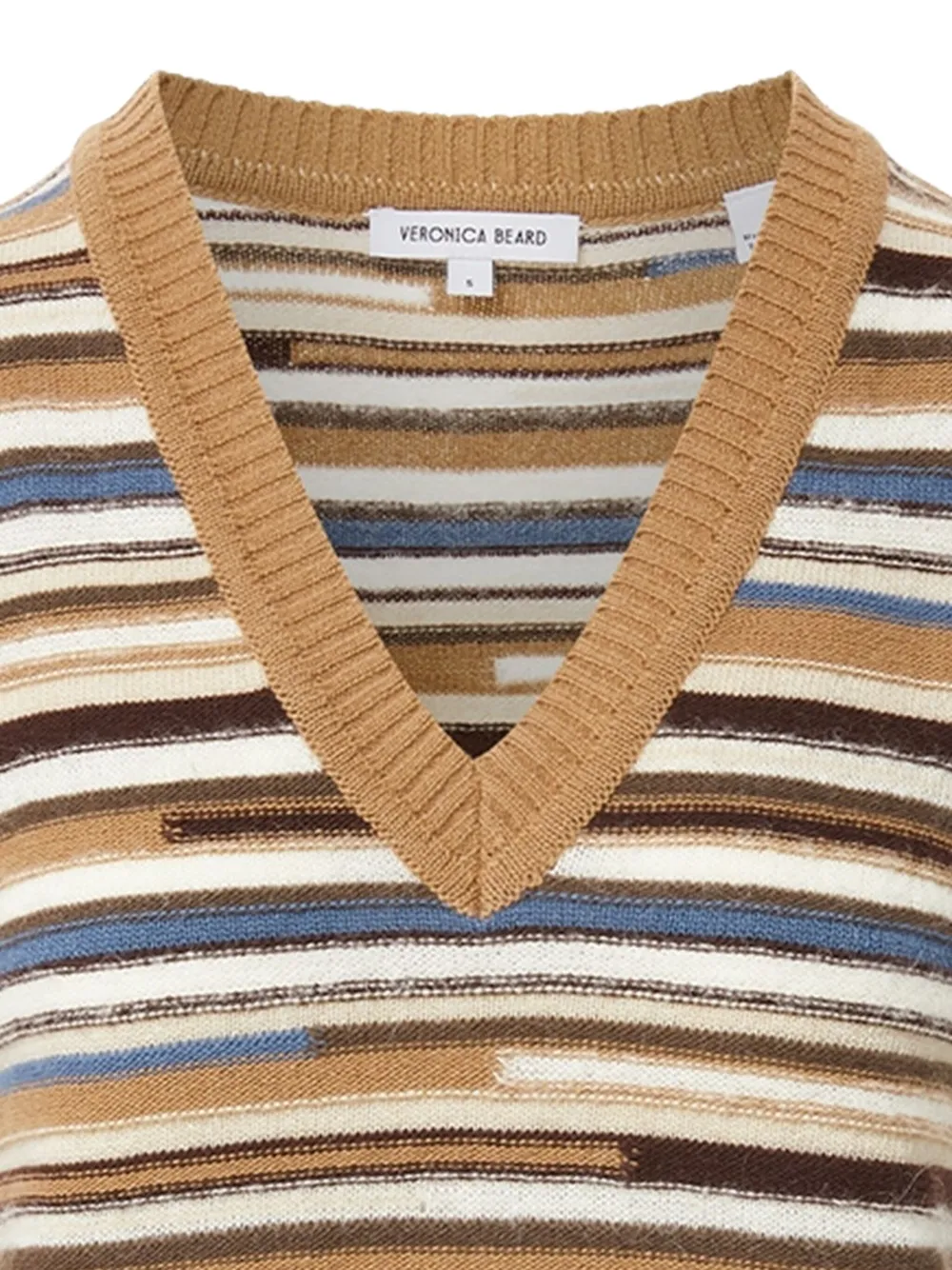 Veronica Beard Helenka Striped Knitted Vest In Multi