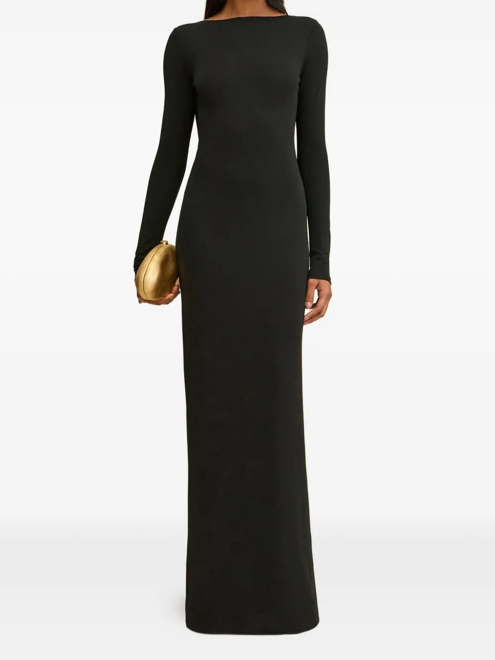 Cult Gaia Rozalia Gown chain open back maxi dress - Nero