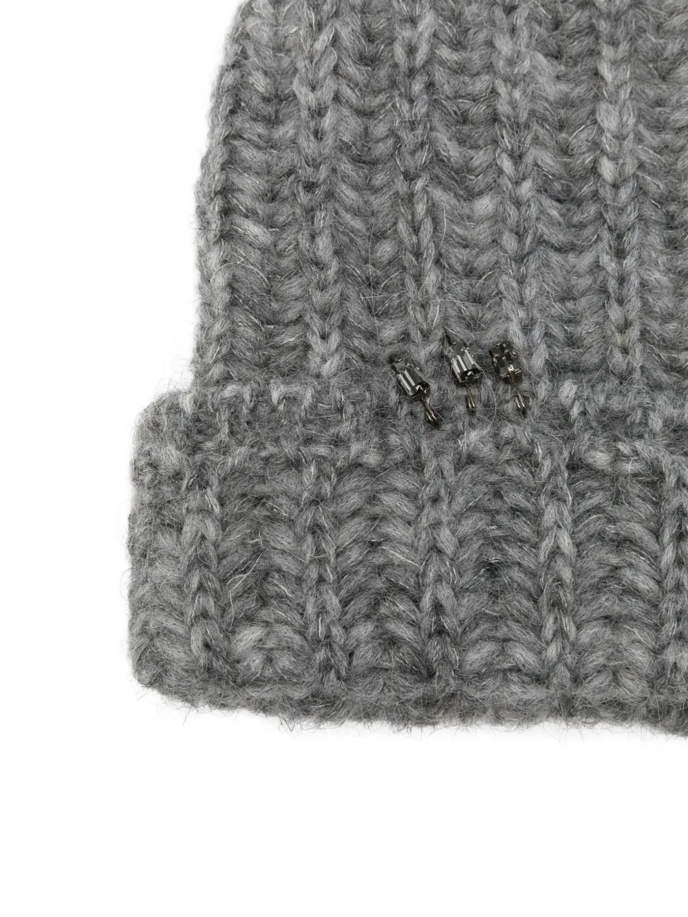 Ermanno Scervino Beaded Hat In Gray