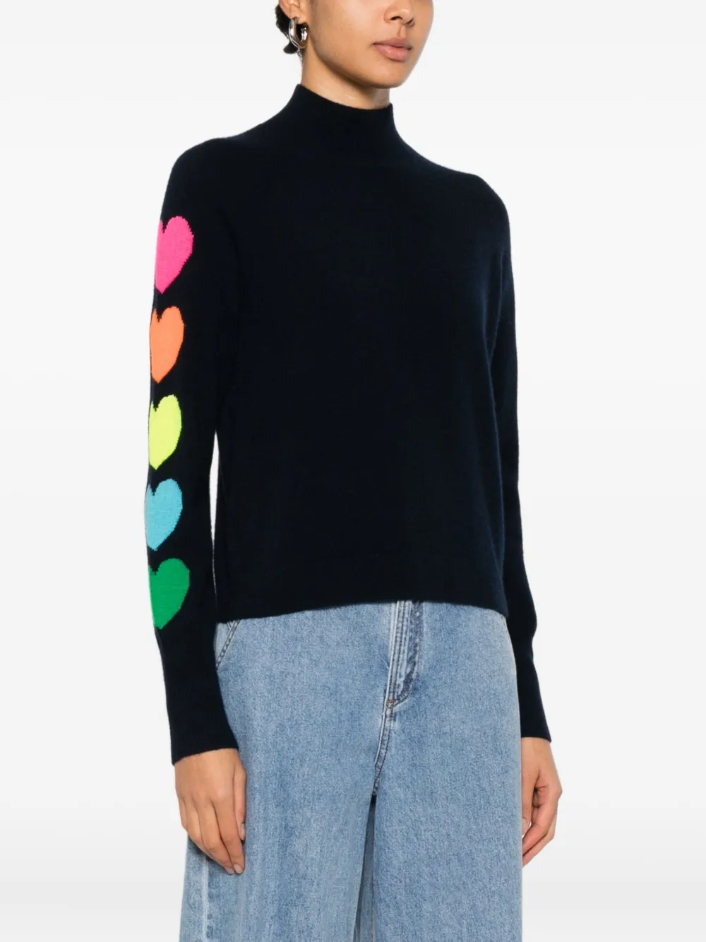 From Future Heart-motif Sweater In Blue