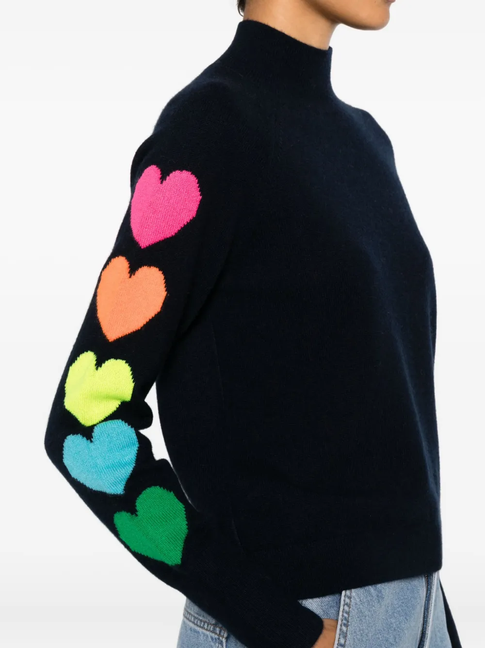 From Future Heart-motif Sweater In Blue