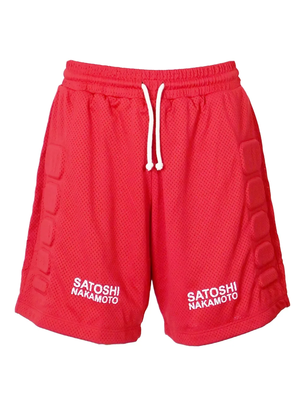 SATOSHI NAKAMOTO mesh moto shorts | Red | Image 1
