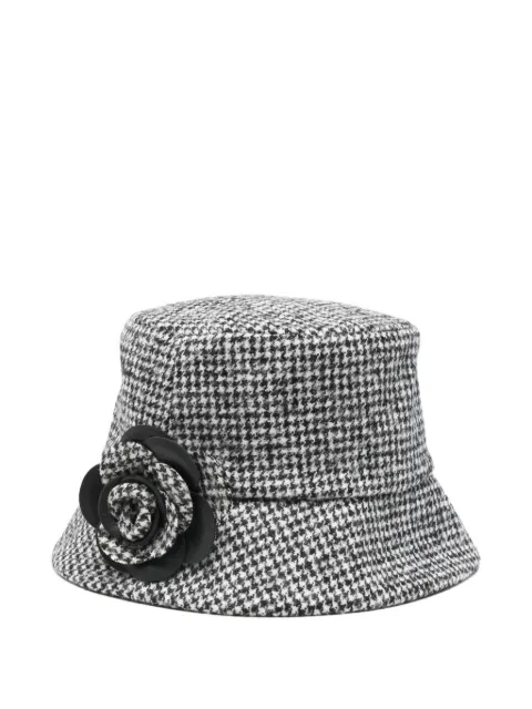 Ermanno Scervino rose houndstooth hat