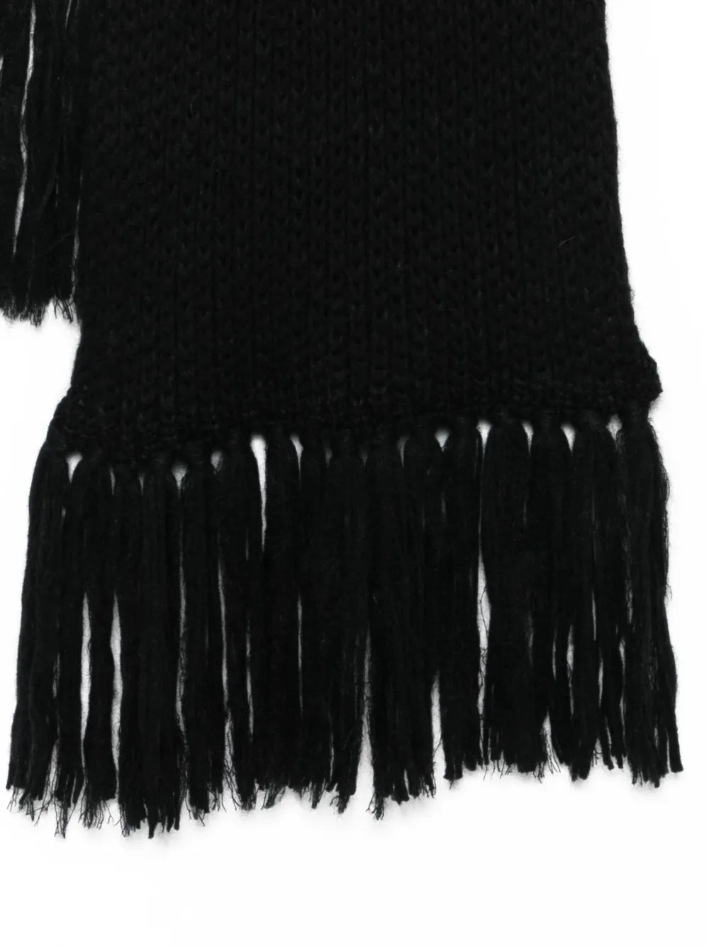 Ermanno Scervino Fringed Scarf In Black