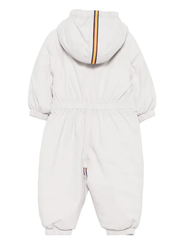 Il Gufo x K-Way Hooded zip-fastening Snowsuit Grey FARFETCH