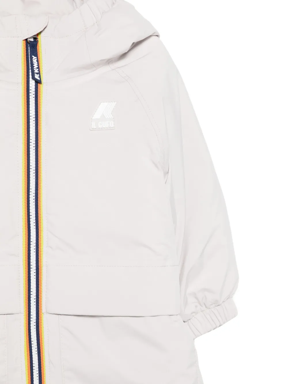 Il Gufo x K-Way skipak met capuchon en ritssluiting Grijs