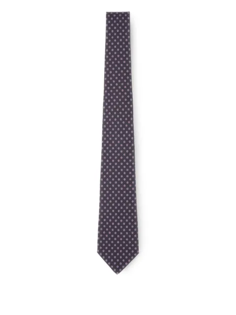 Kiton patterned silk tie