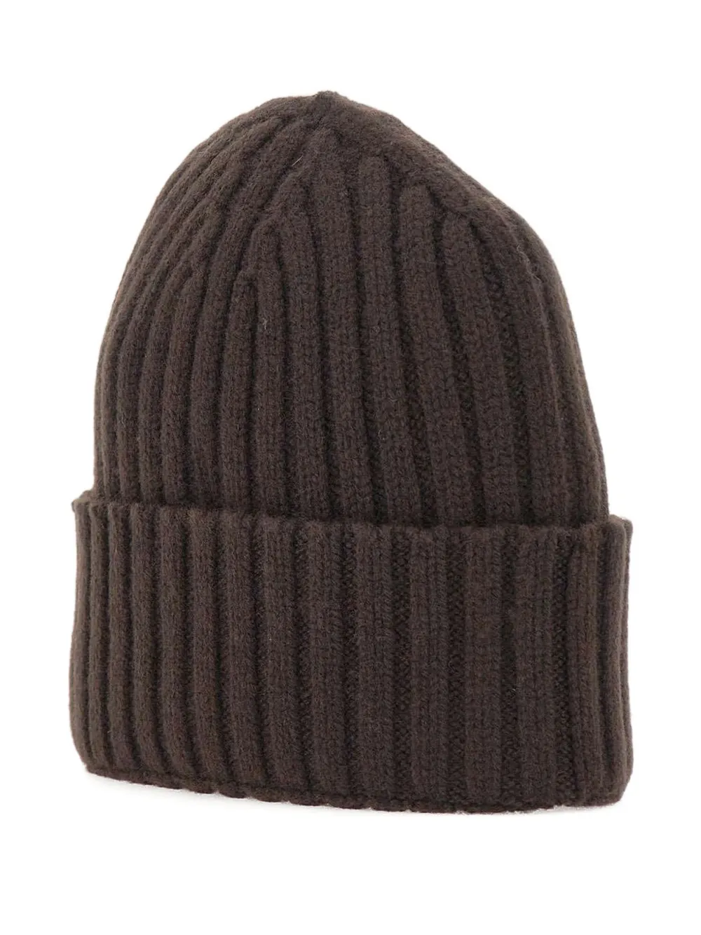 Mc2 Saint Barth Ribbed Logo-embroidered Beanie In Brown