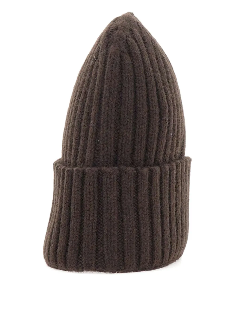 Mc2 Saint Barth Ribbed Logo-embroidered Beanie In Brown