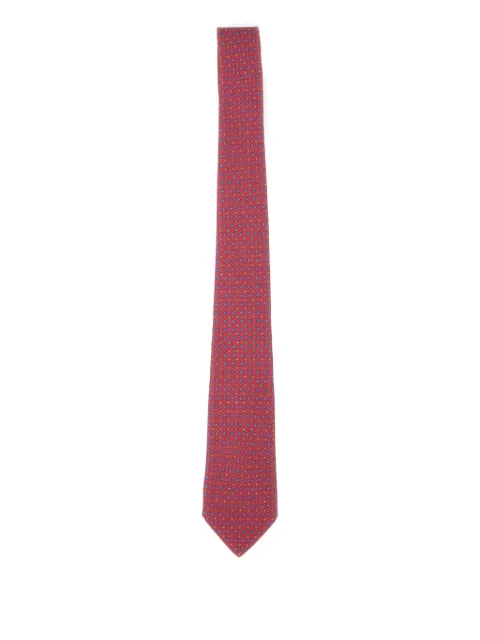 Kiton floral-pattern silk tie
