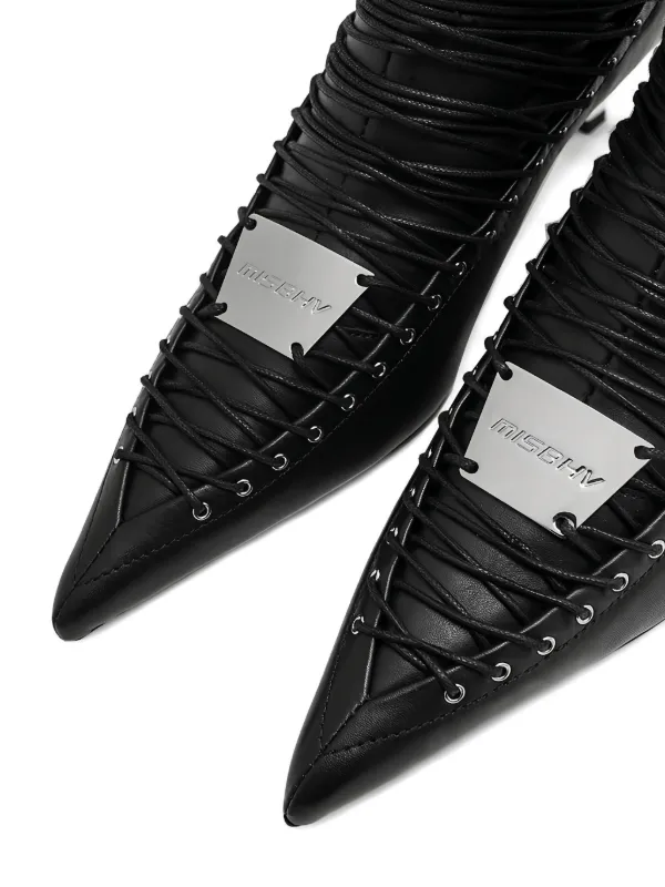 Misbhv pointed toe harness ankle boots MISBHV Black Patent Cowboy Boots MISBHV main image 4