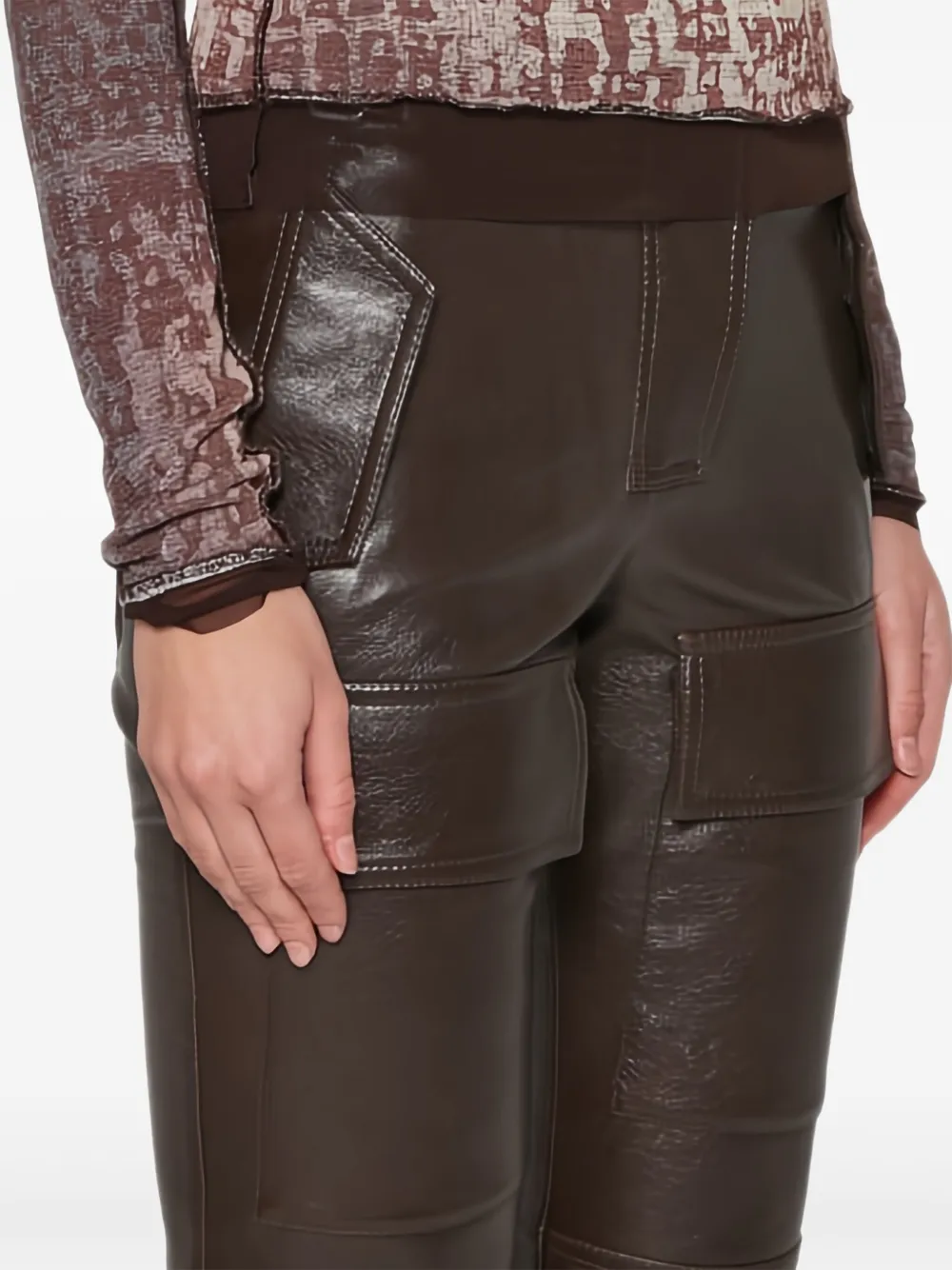 Misbhv Flap-pockets Trousers In Brown