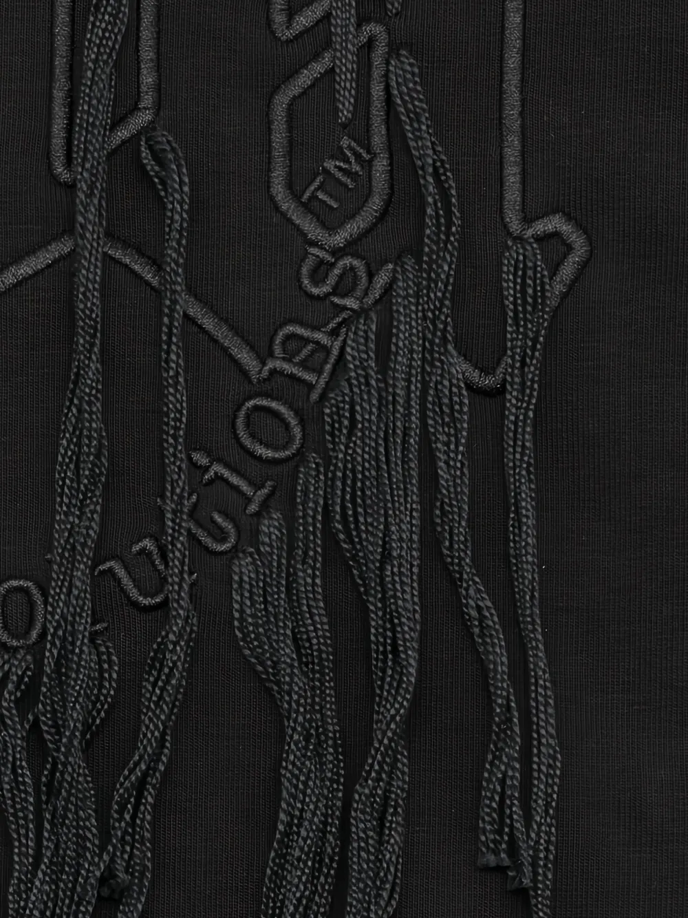 Misbhv Embroidery Hanging Threads Hoodie In Black