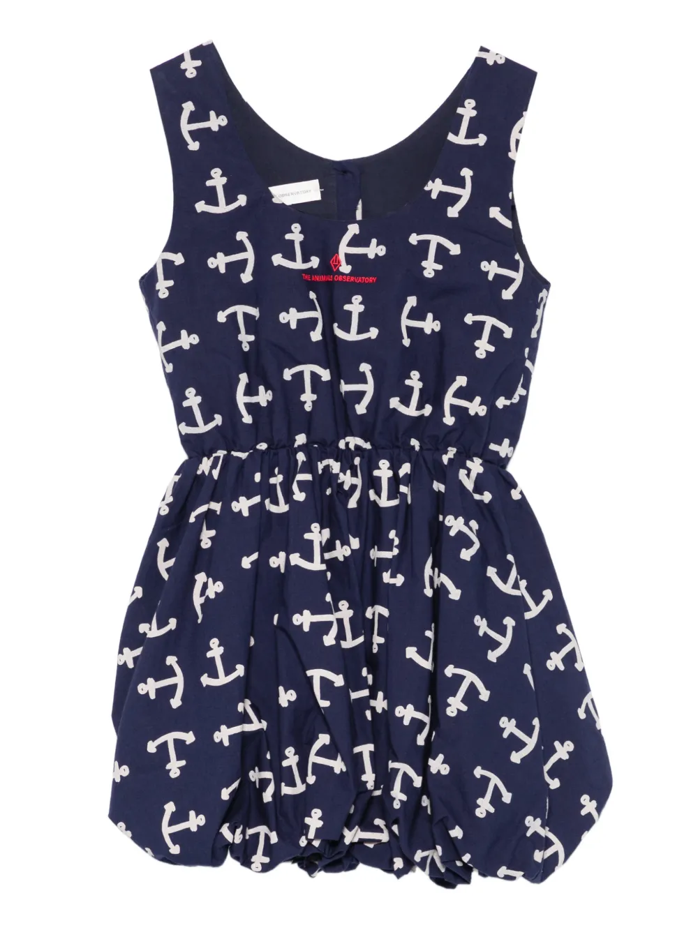 The Animals Observatory Flamingo Kleid mit Anker-Print - Blau