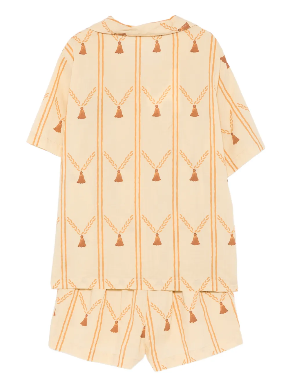  The Animals Observatory Magpie Logo-print Shorts Set - Neutrals 