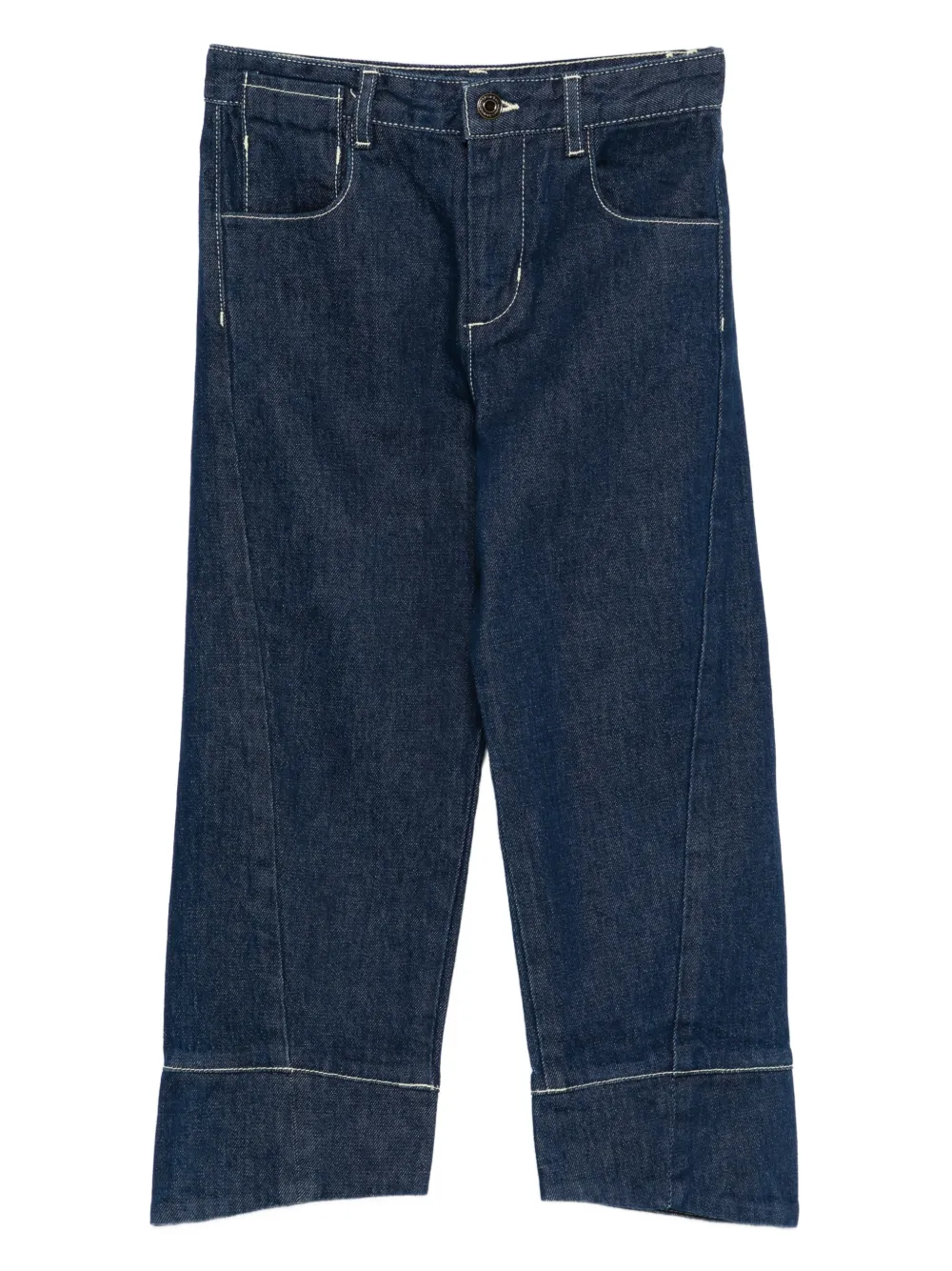 The Animals Observatory Jeans Loon con cuciture a contrasto - Blu