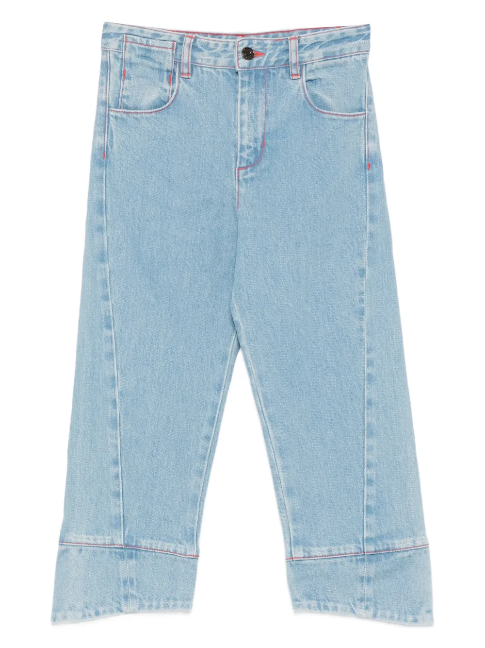 The Animals Observatory Jeans Loon con cuciture a contrasto - Blu