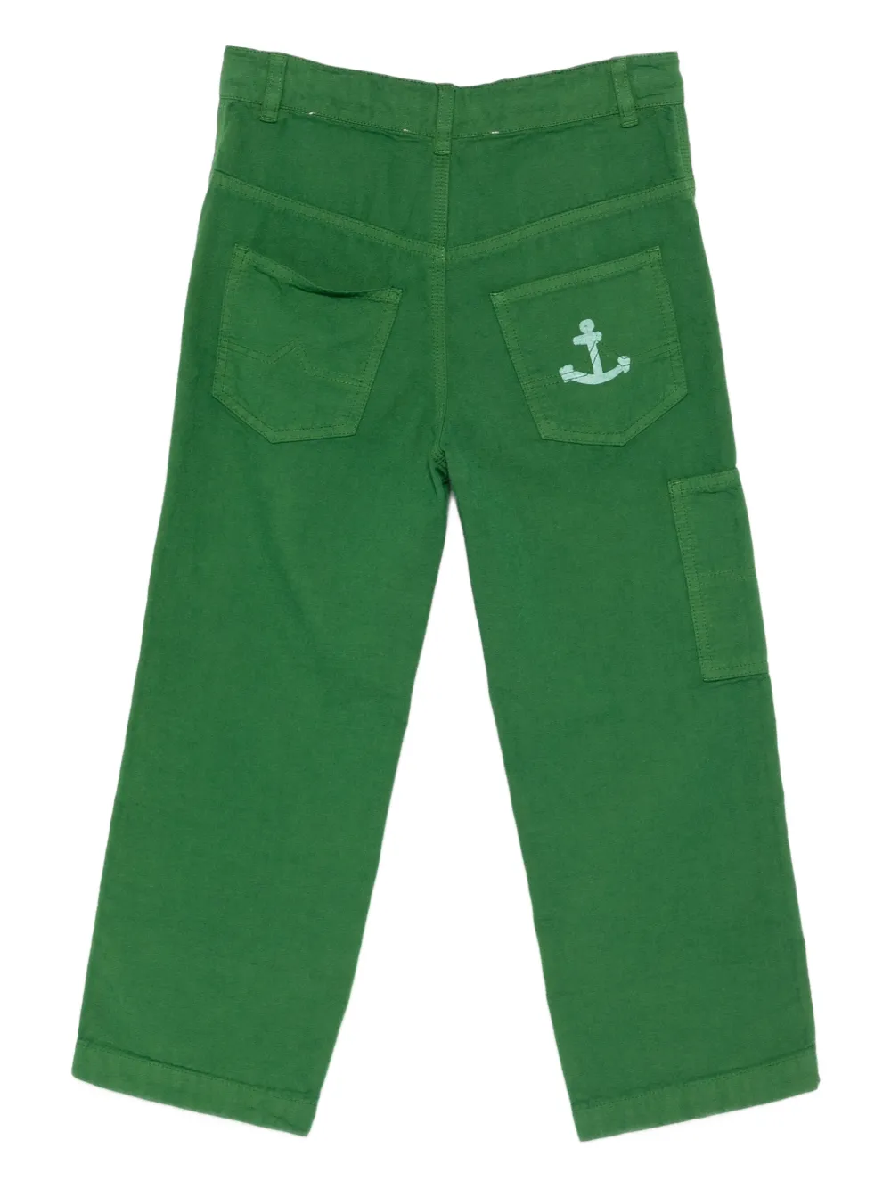  The Animals Observatory Condor Embroidered-logo Trousers - Green 