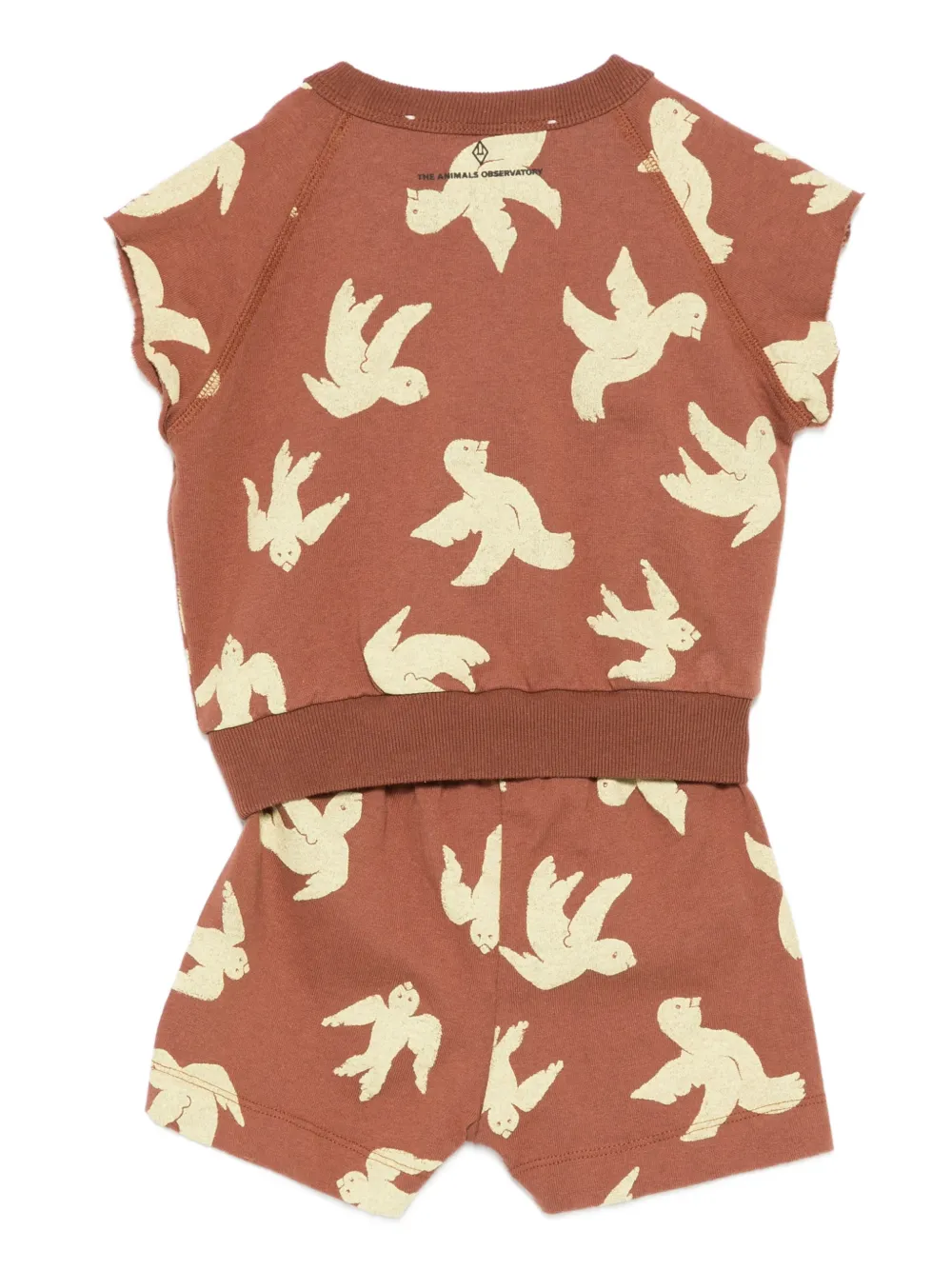 Bird-Print Shorts Set
