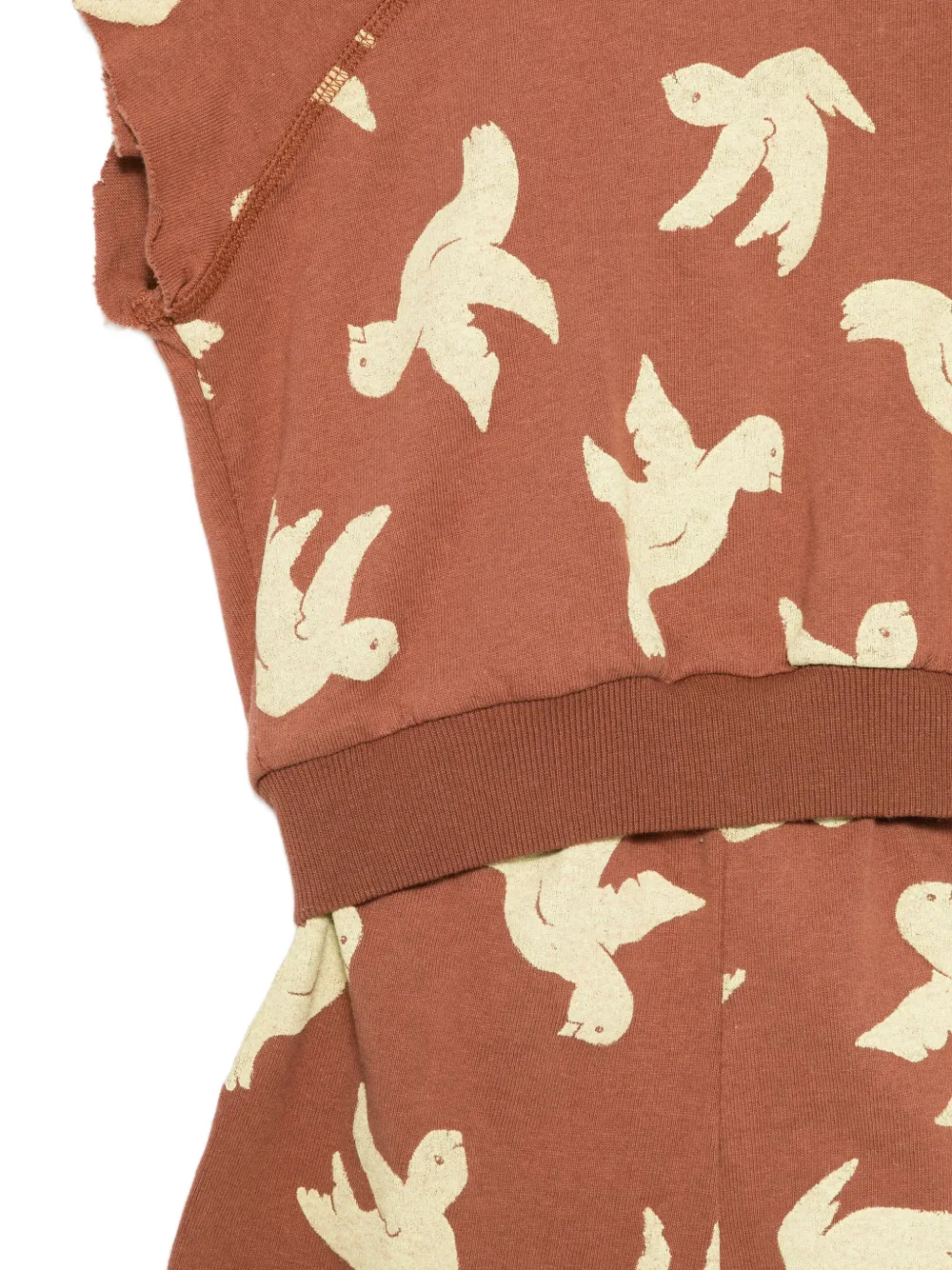 Bird-Print Shorts Set