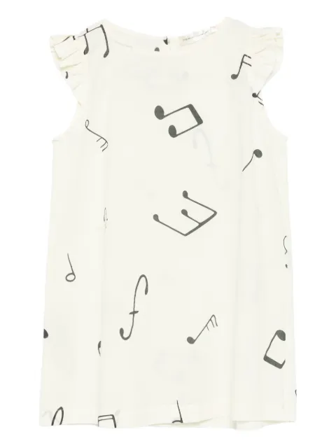 The Animals Observatory ruffle-sleeves musical-note dress