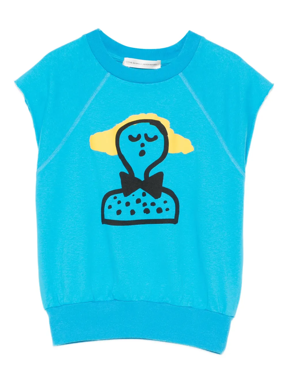 The Animals Observatory T-shirt smanicata con stampa grafica - Blu