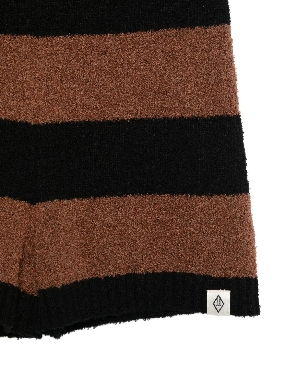  The Animals Observatory Striped-pattern Shorts - Brown 