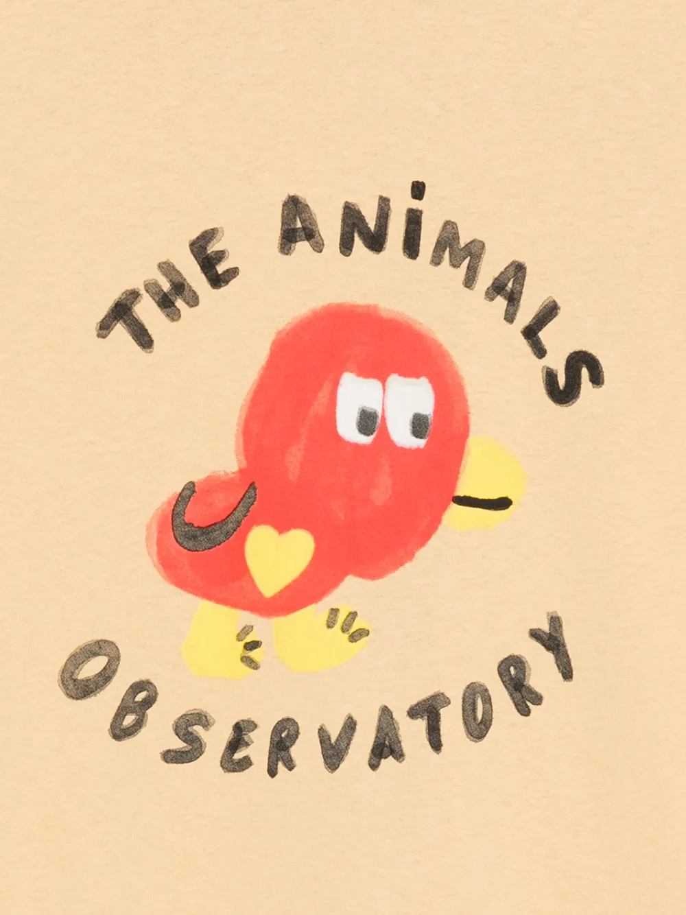 The Animals Observatory T-shirt met grafische print Geel