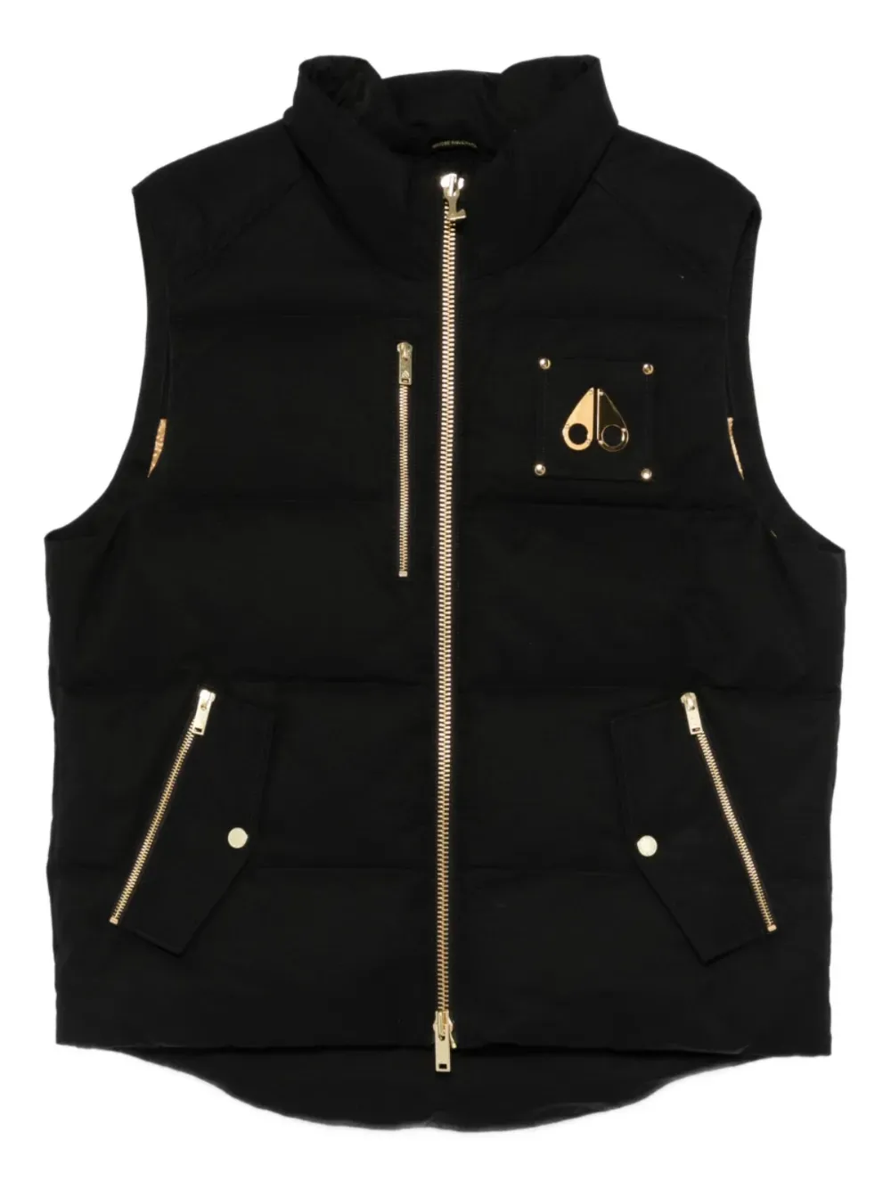 Moose Knuckles zip logo vest - Black
