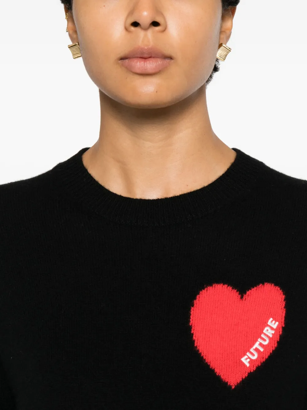 From Future Heart Graphic Knitwear In Black