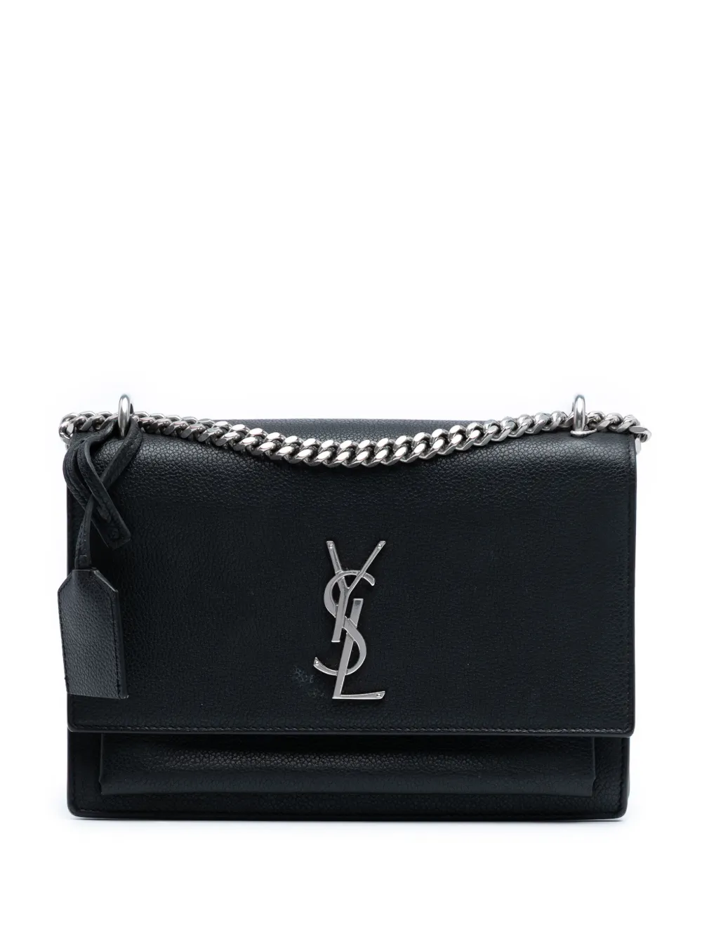 Saint Laurent Pre-Owned Borsa a tracolla Sunset media in pelle di vitello a fiore con monogramma media 2016 | nero | Image 1