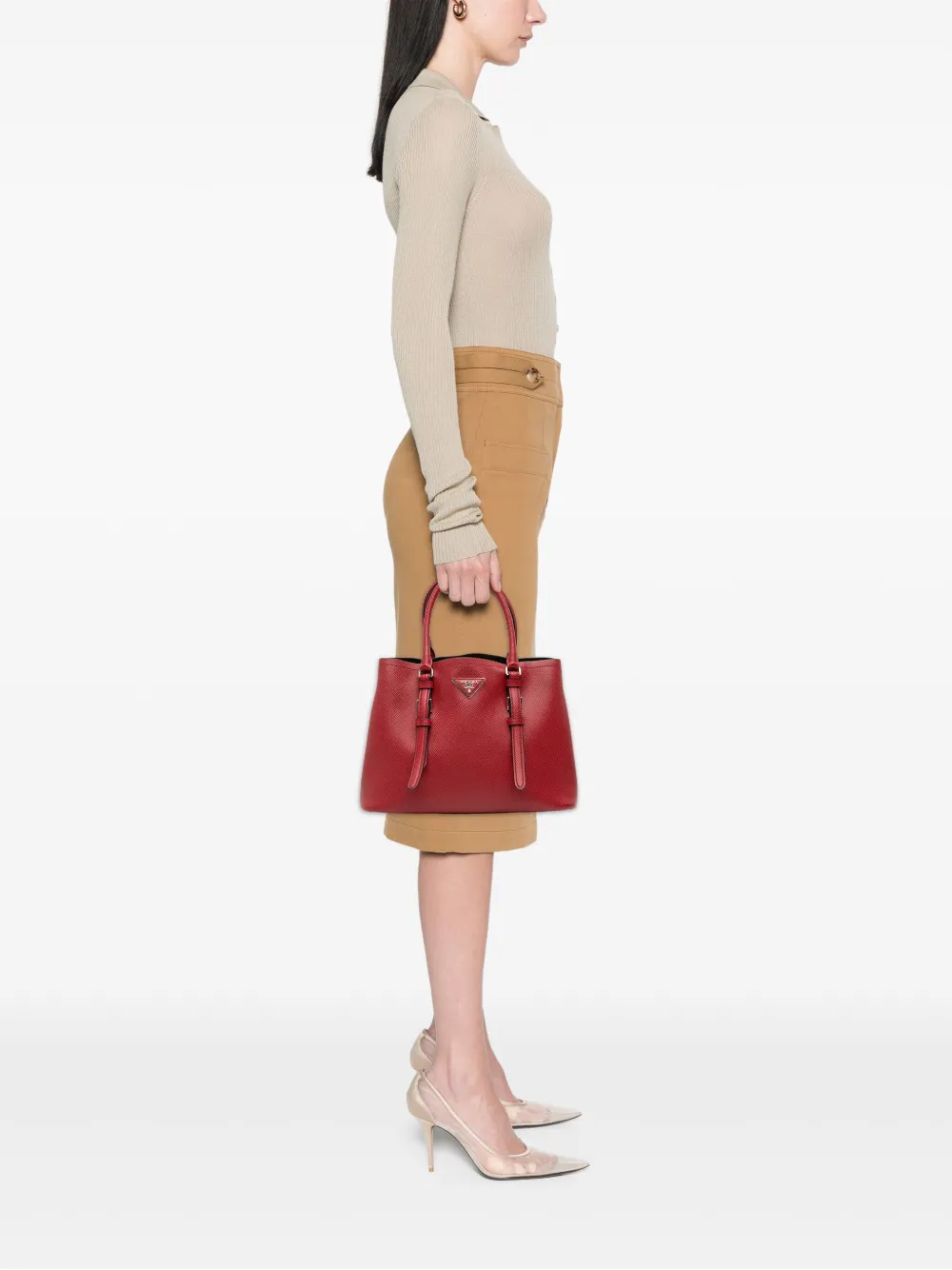 Prada Pre-Owned 2000-2025 Small Saffiano Cuir Double Handle satchel | Pre-Owned | Image 2