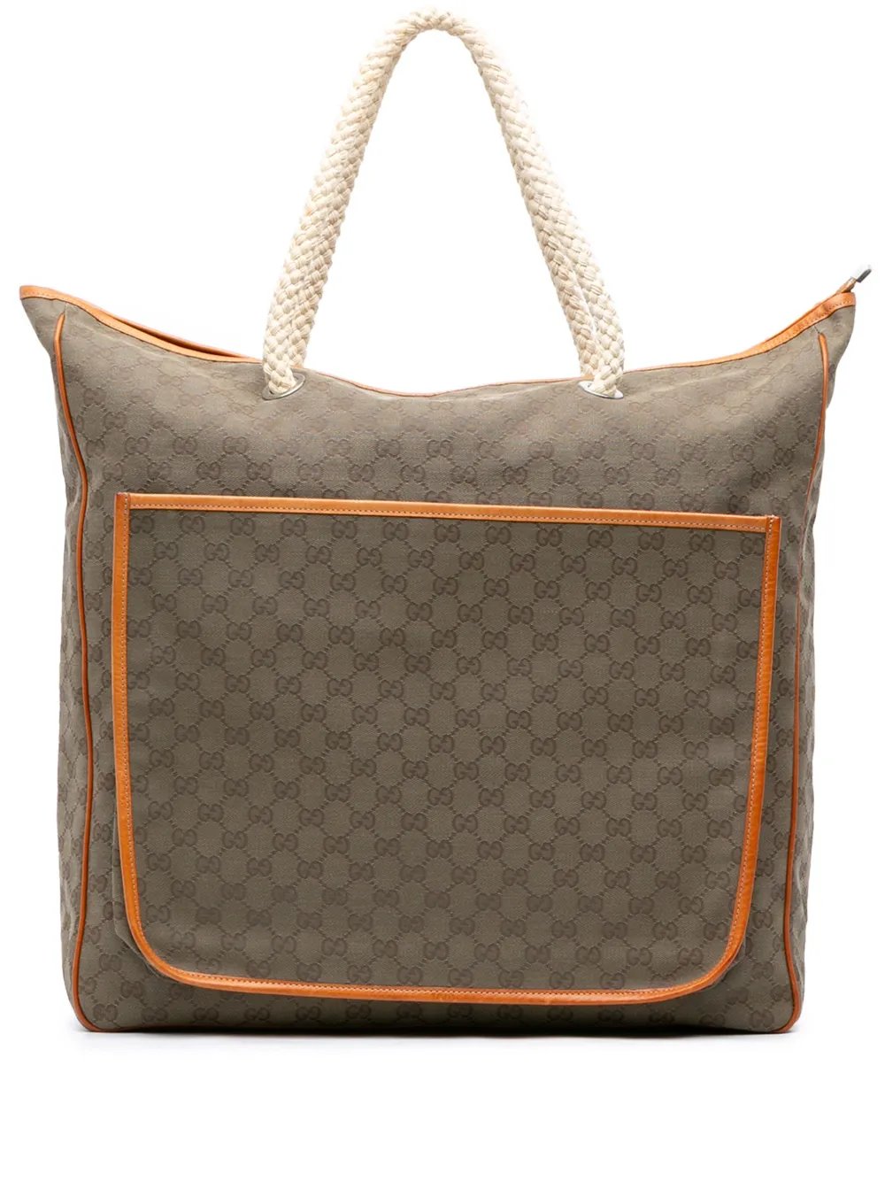 Gucci Pre-Owned 2016-2025 GGキャンバス ロープ ハンドバッグ - ブラウン