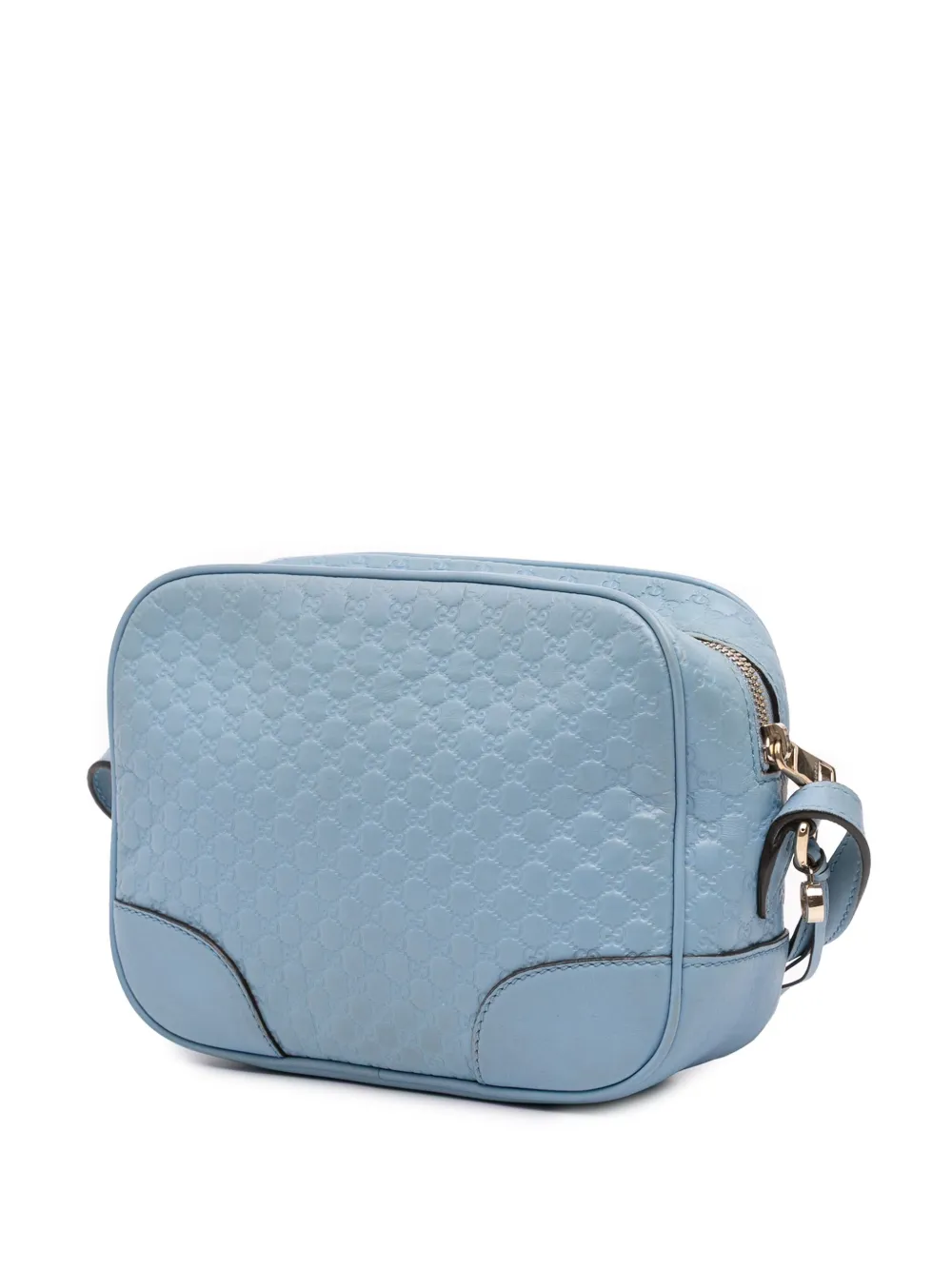 Gucci Pre-owned 2016-2025 Mini Microguccissima Bree Crossbody Bag in Blue, view 3