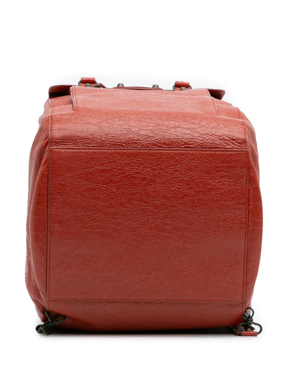 Pre-owned Balenciaga 2014 Lambskin Motocross Classic Traveler Convertible Backpack In Red