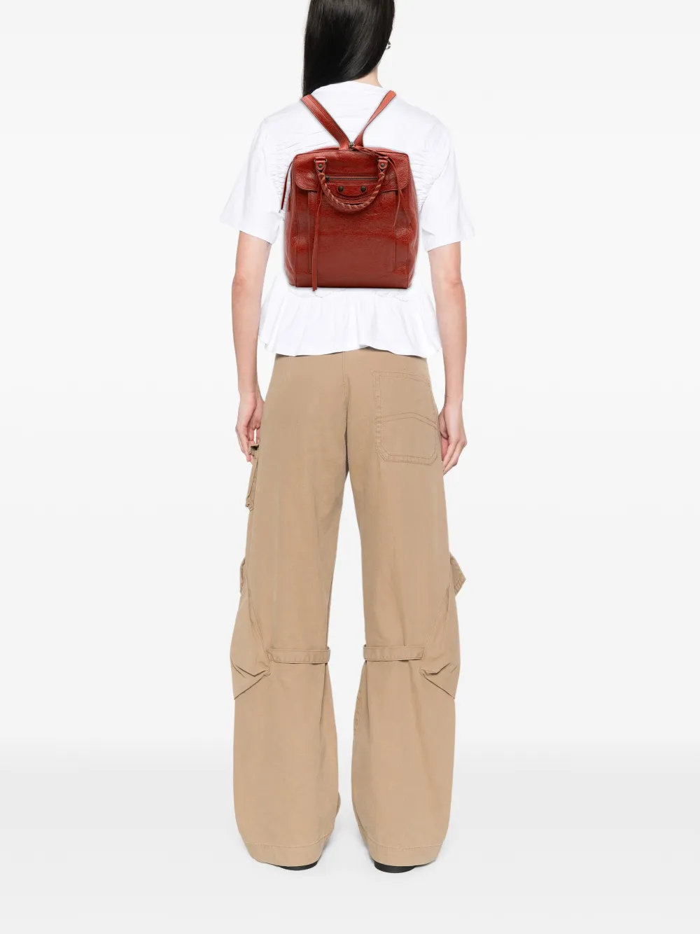 Balenciaga Pre-Owned 2014 Lambskin Motocross Classic Traveler Convertible backpack | Pre-Owned | Image 2