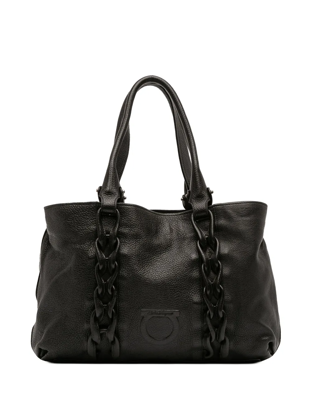 Ferragamo Pre-Owned Gancini flätad totebag i läder från 2000-2025 | Pre-Owned | Image 2