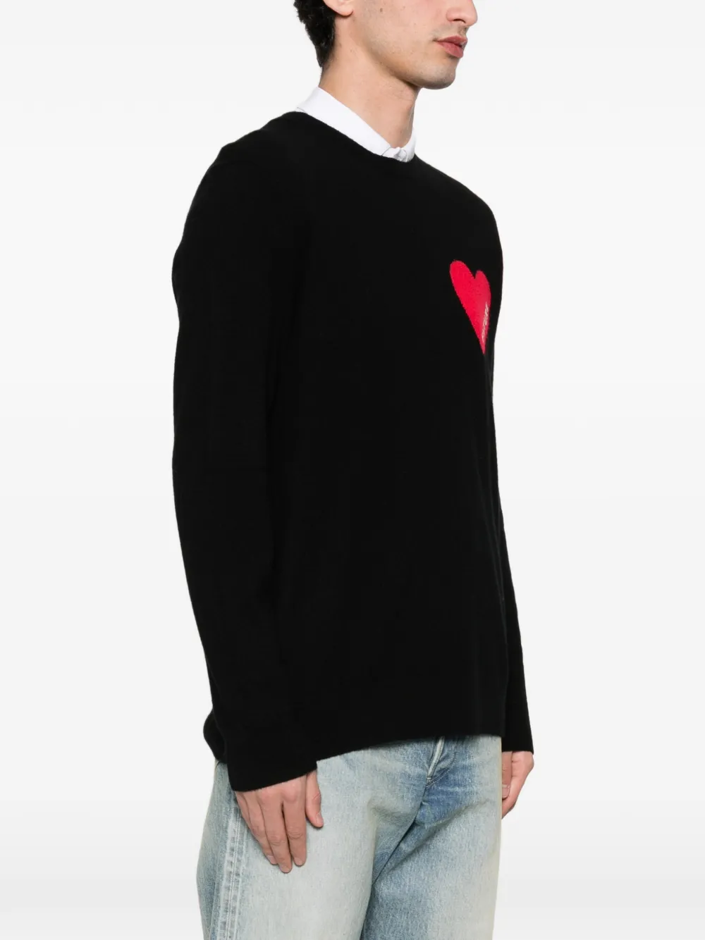  From Future Heart-motif Sweater - Black 