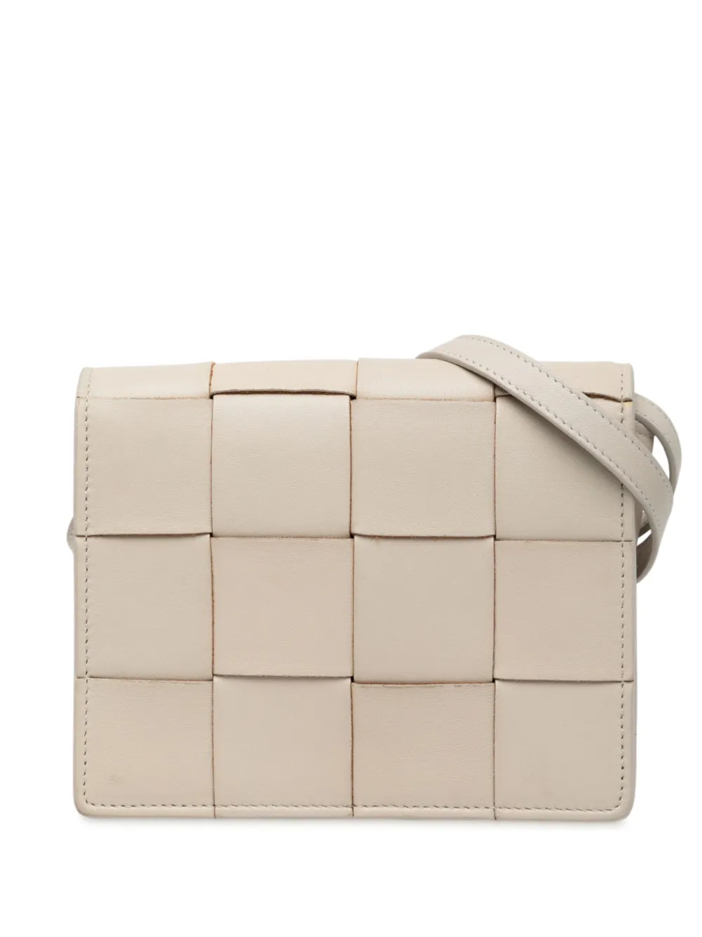 Bottega Veneta Pre-Owned 2012-2025 Mini Nappa Maxi Intrecciato Cassette crossbody bag - Bianco
