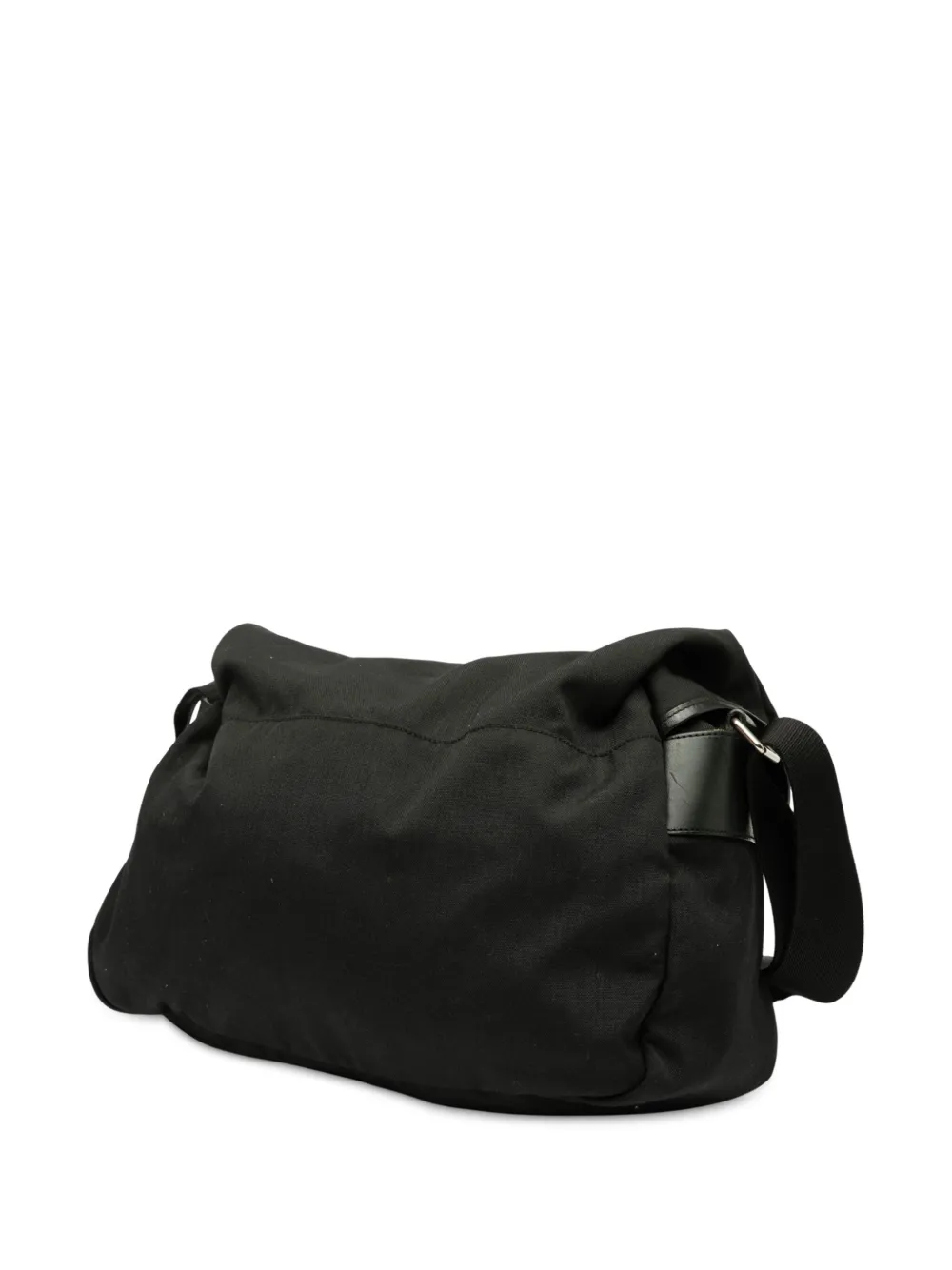 Pre-owned Saint Laurent 2014 Canvas Hunting Buckle Messenger Bag Crossbody Bag In Black