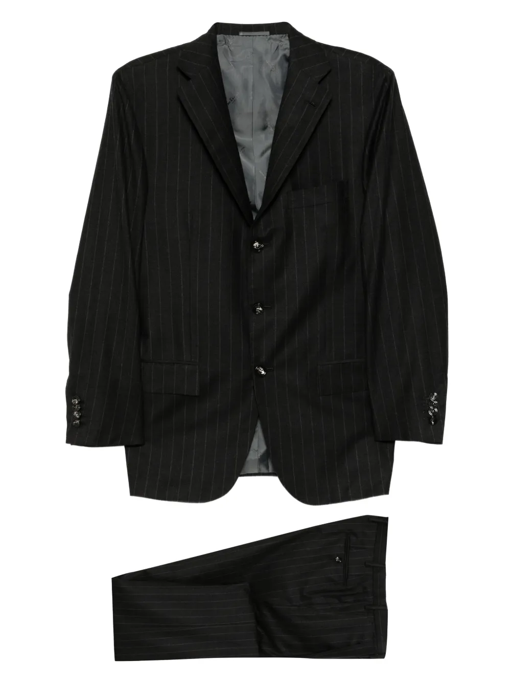 Kiton single-breasted suit | Black | Image 1