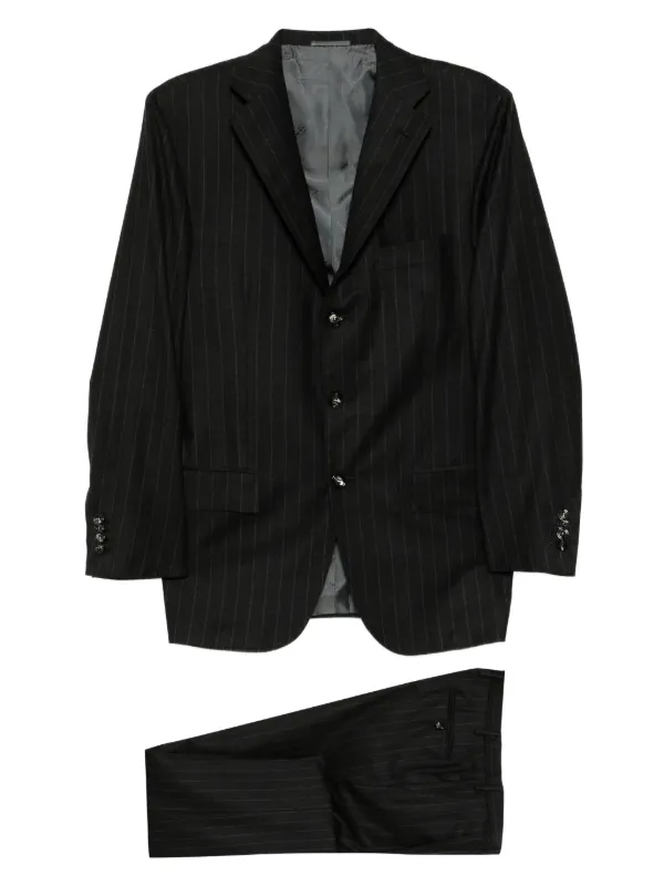 Kiton シングルスーツ | ブラック | FARFETCH JP