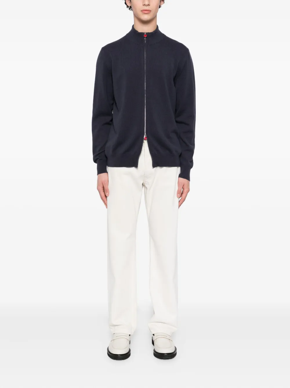 Kiton logo-printed jumper - Blauw