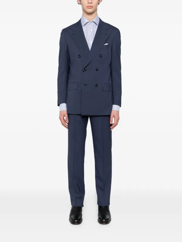 Kiton single-breasted Suit | Blue | FARFETCH