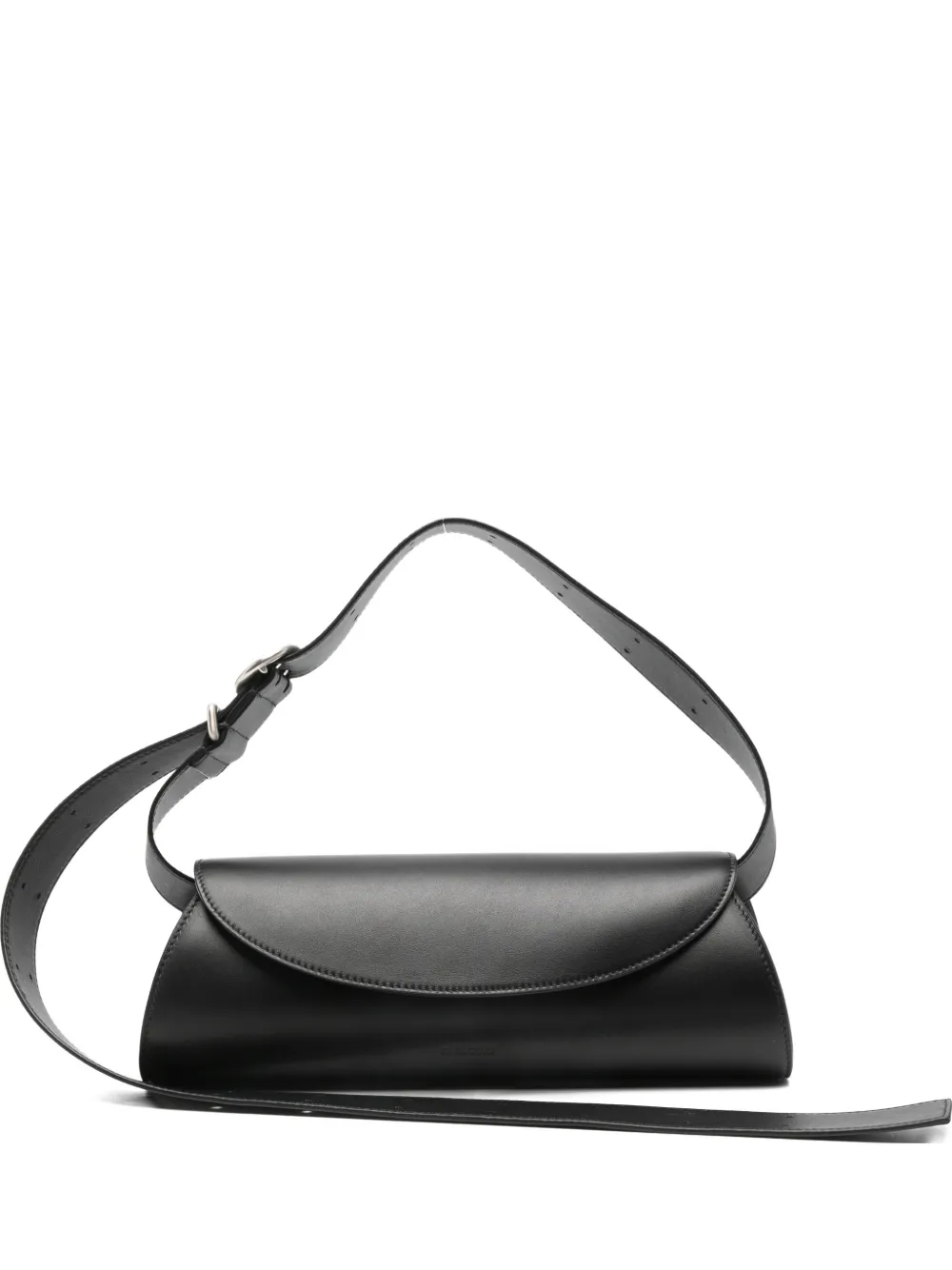 Jil Sander small Cannolo leather crossbody bag - ブラック