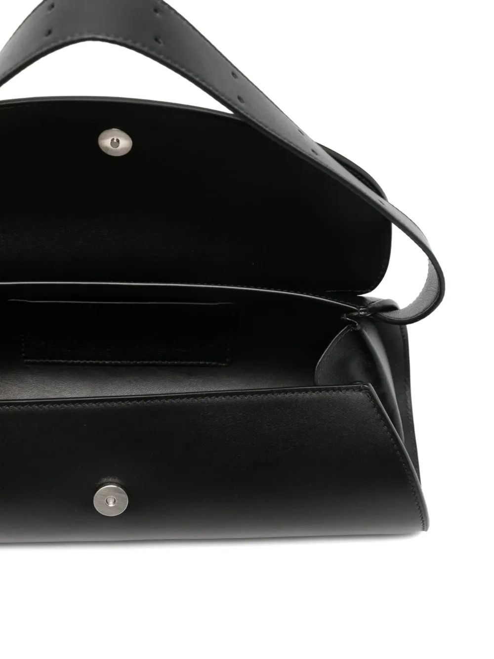 Jil Sander Cannolo kleine leren crossbodytas Zwart