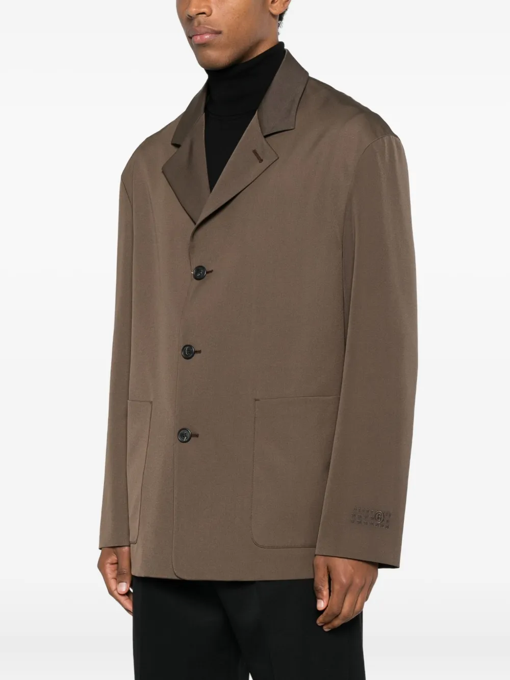 MM6 Maison Margiela Blazer met opgestikte zak Bruin