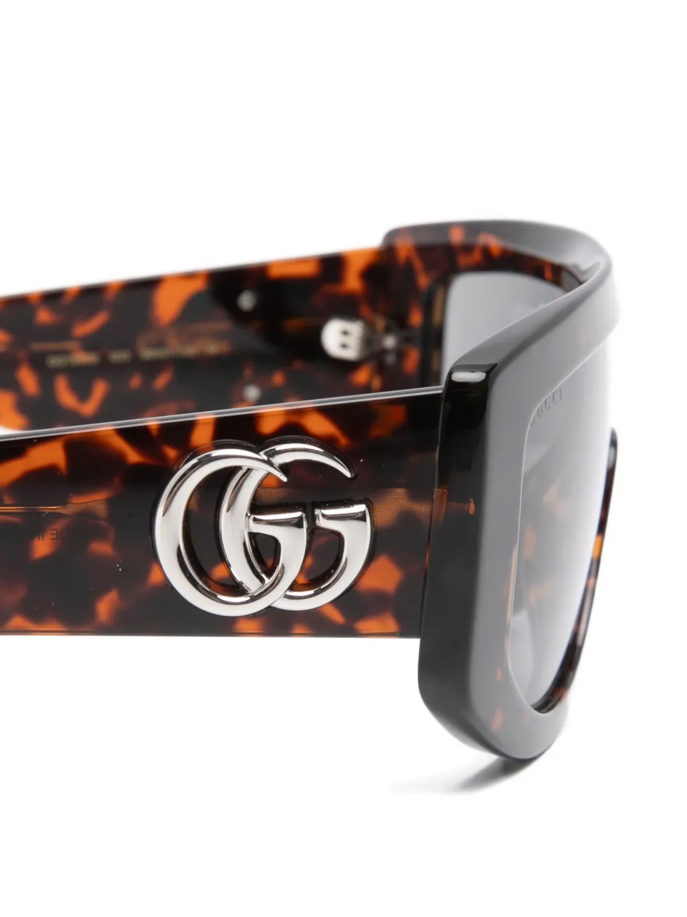Gucci Eyewear Zonnebril met geometrisch montuur Bruin