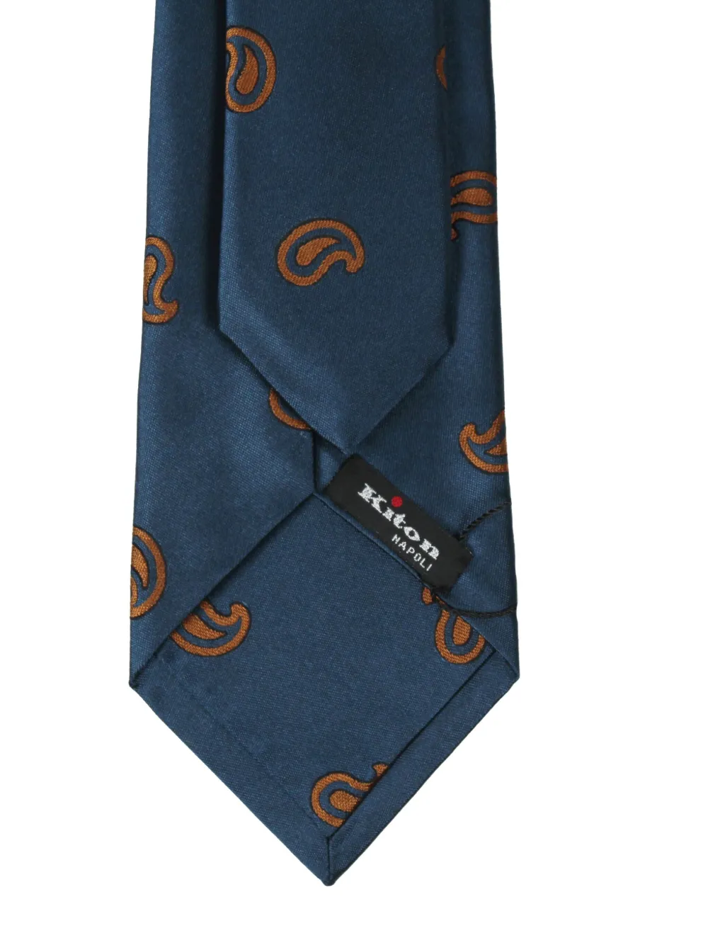 Kiton Paisley-pattern Tie In Blue