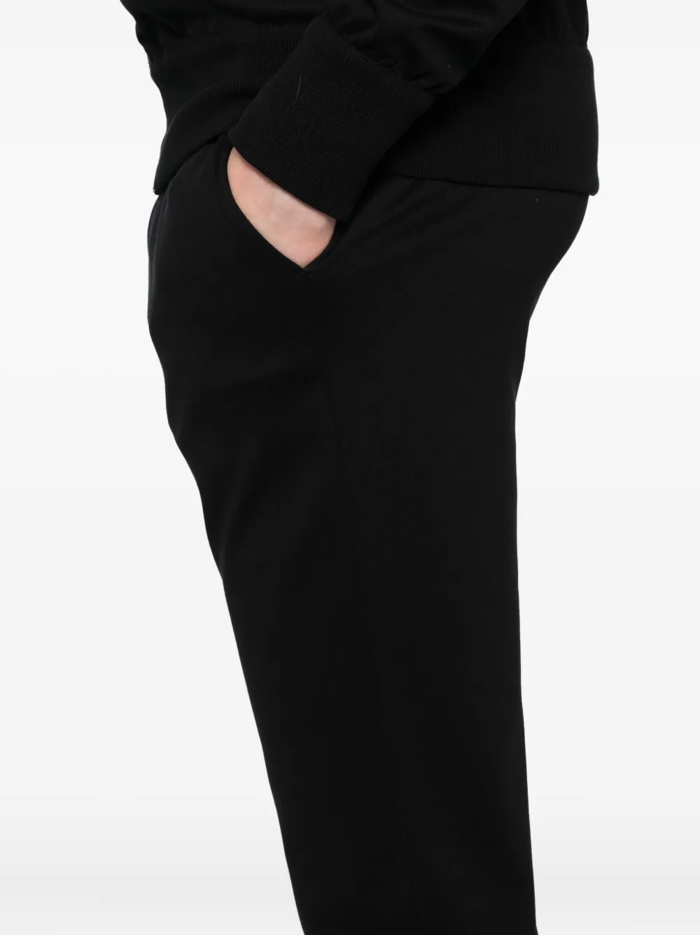 Kiton Broek set met geborduurd logo Zwart